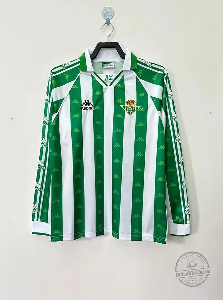 Real Betis 1995-1996 Retro Kappa Long Sleeve Football Jersey