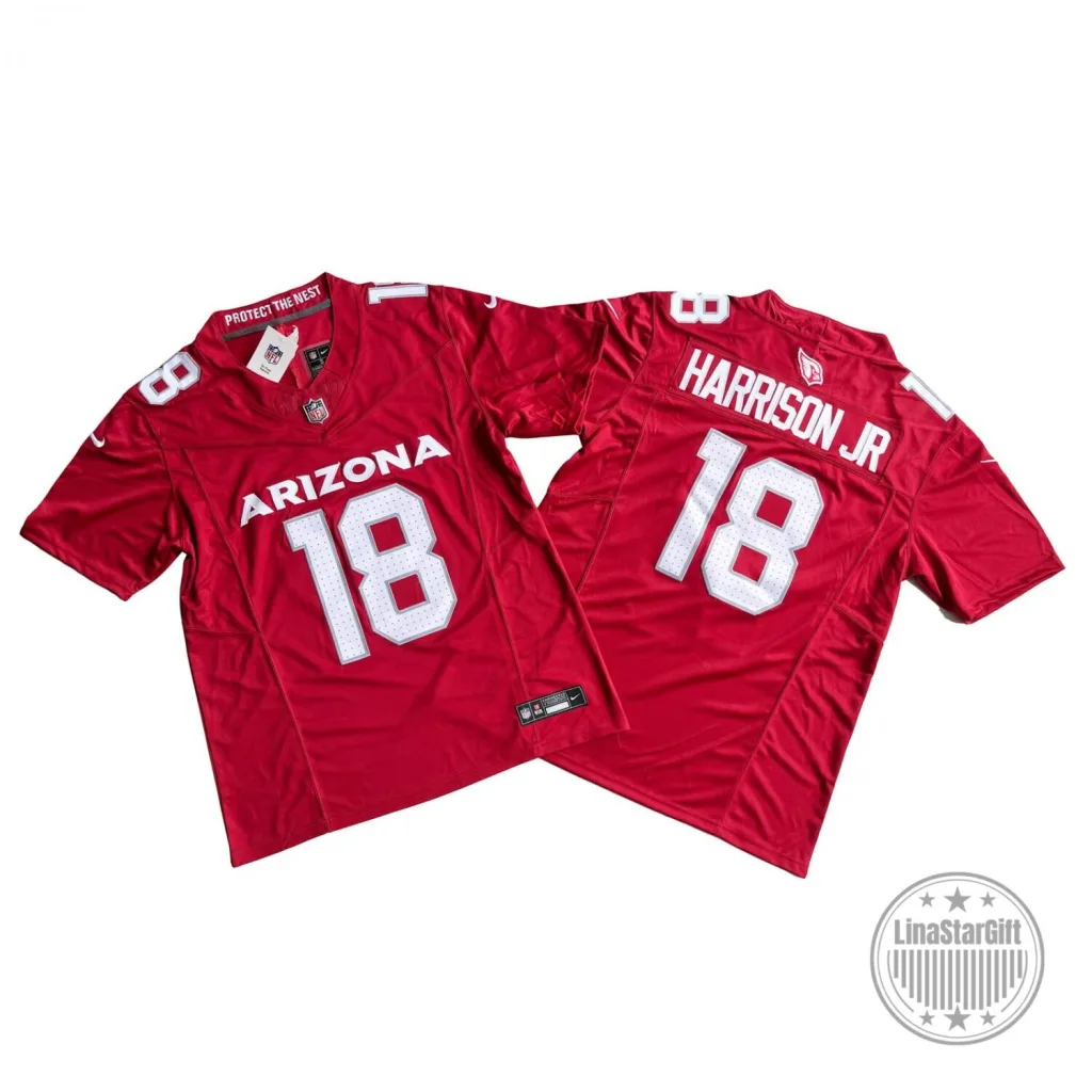 Marvin Harrison Jr Arizona Cardinals Number 18 Scarlet Football Jersey