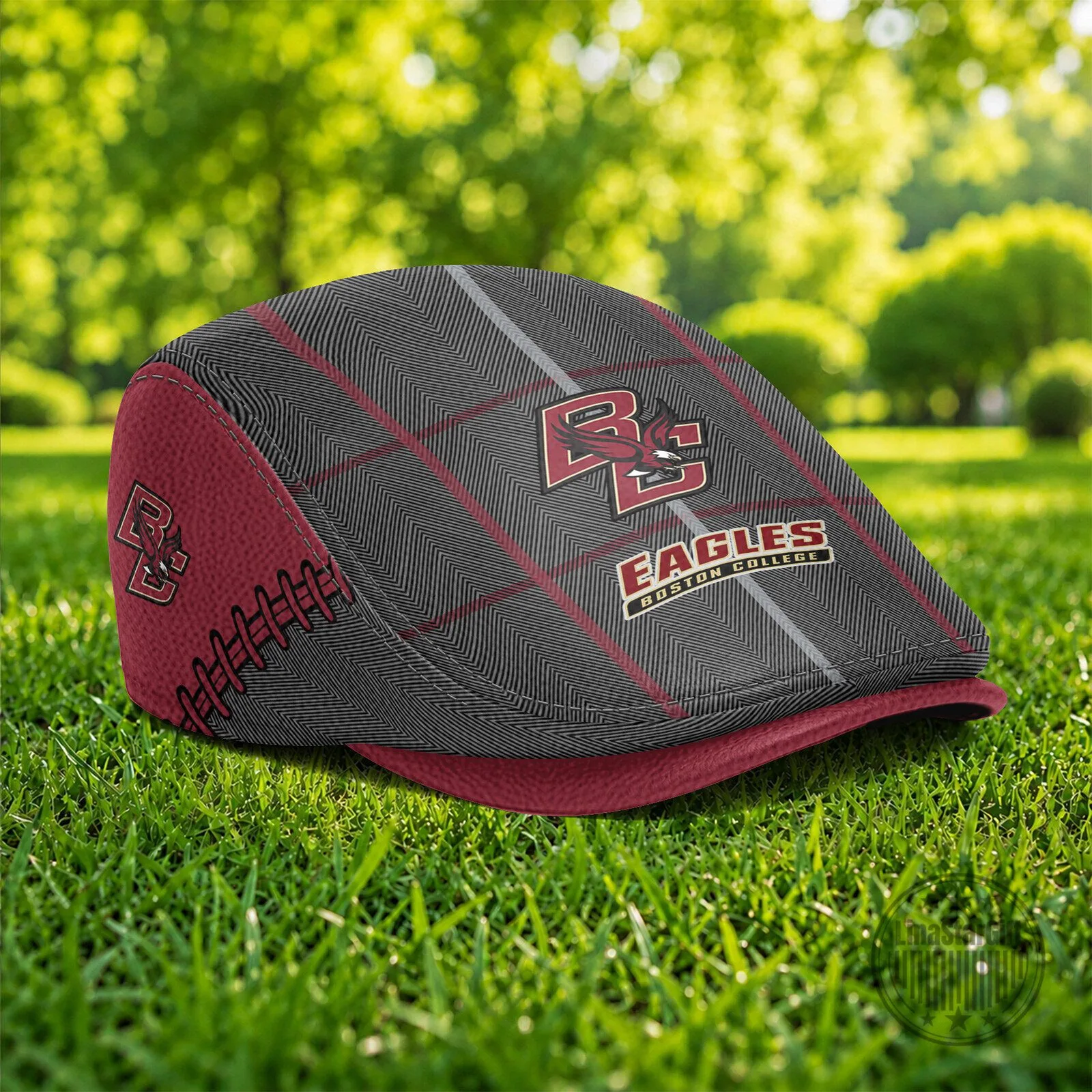 Boston College Eagles NCAA Plaid Flat Cap, Golf Ivy Driving Hat 5 Boston College Eagles NCAA Plaid Flat Cap, Golf Ivy Driving Hat