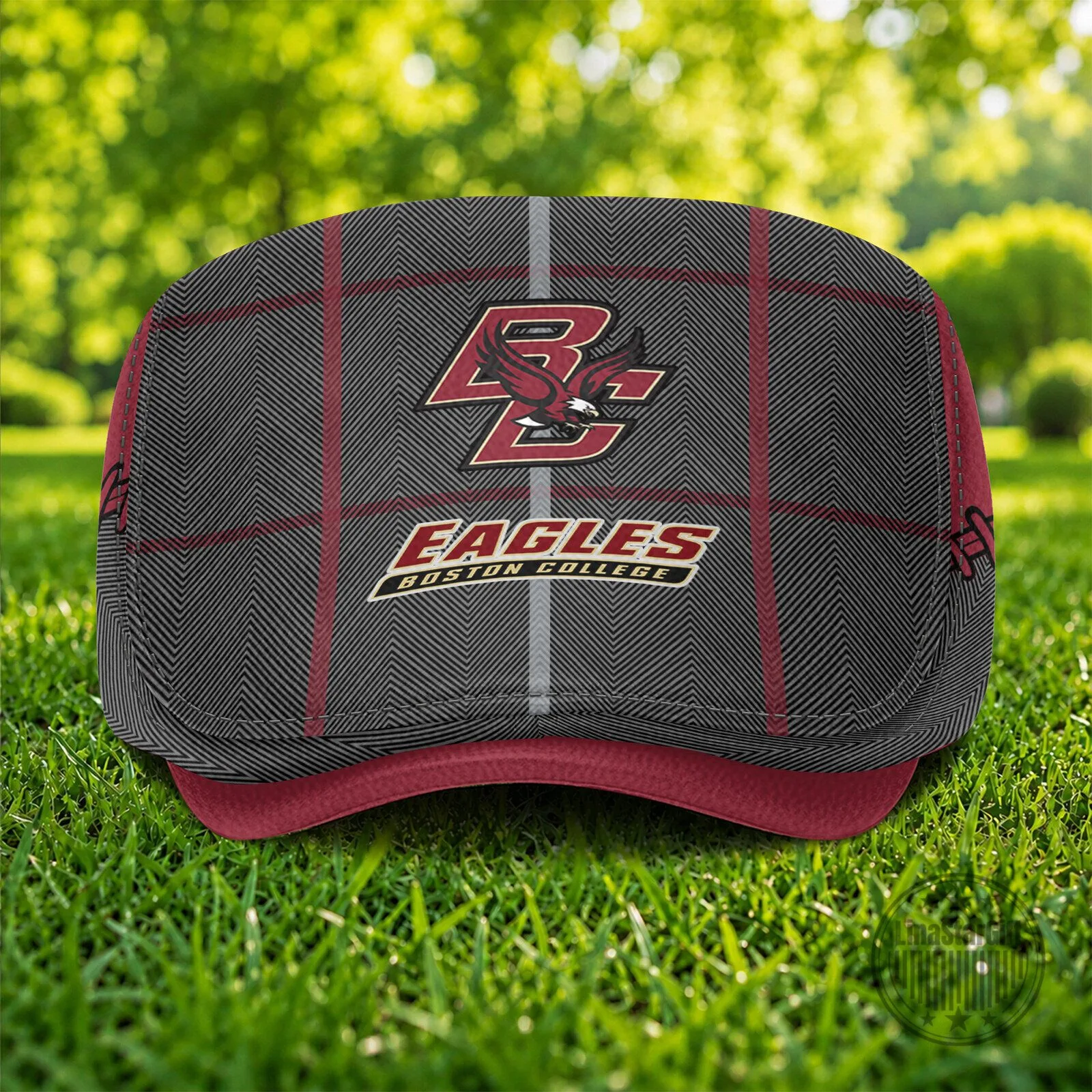 Boston College Eagles NCAA Plaid Flat Cap, Golf Ivy Driving Hat 6 Boston College Eagles NCAA Plaid Flat Cap, Golf Ivy Driving Hat