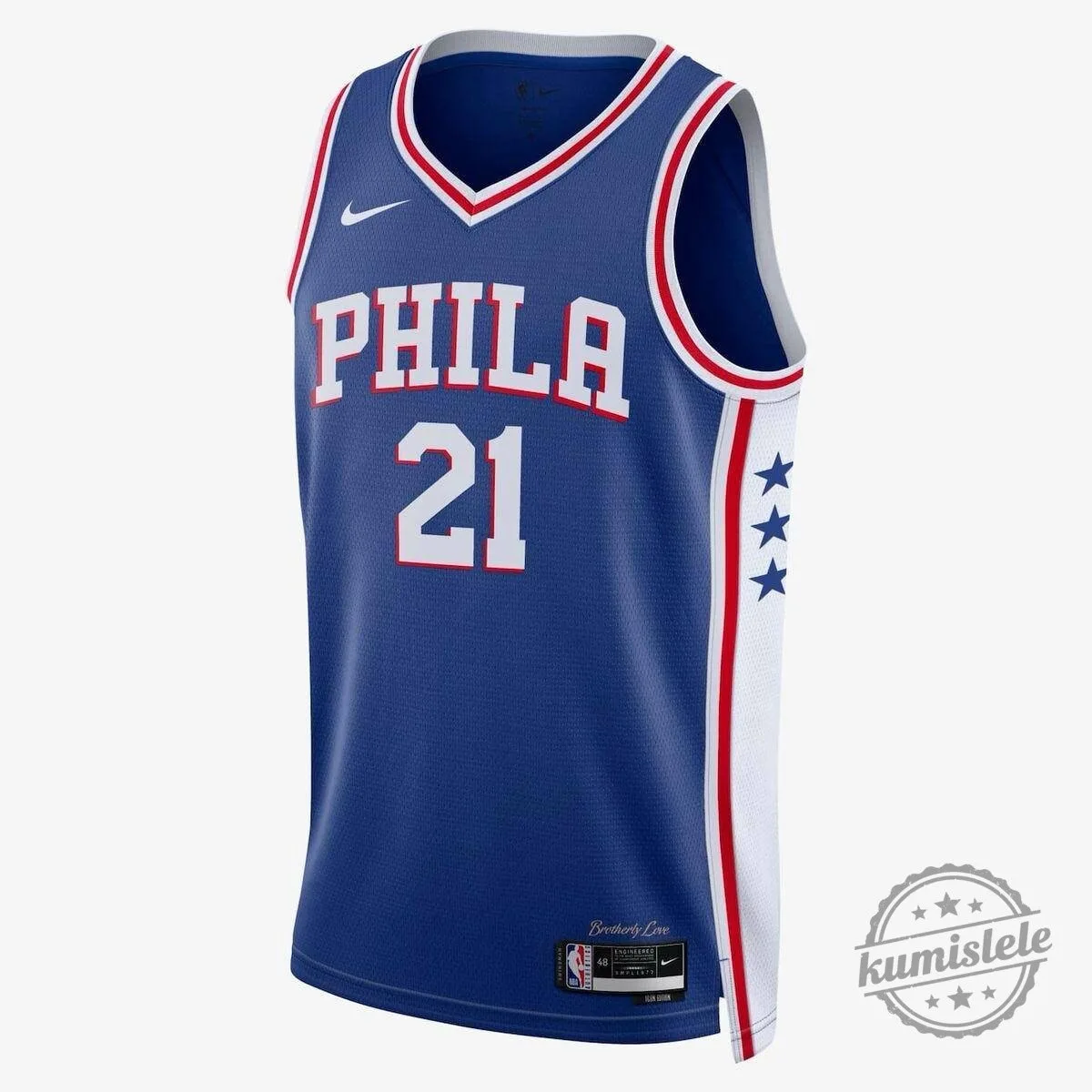 Philadelphia 76ers Joel Embiid Blue Basketball Jersey