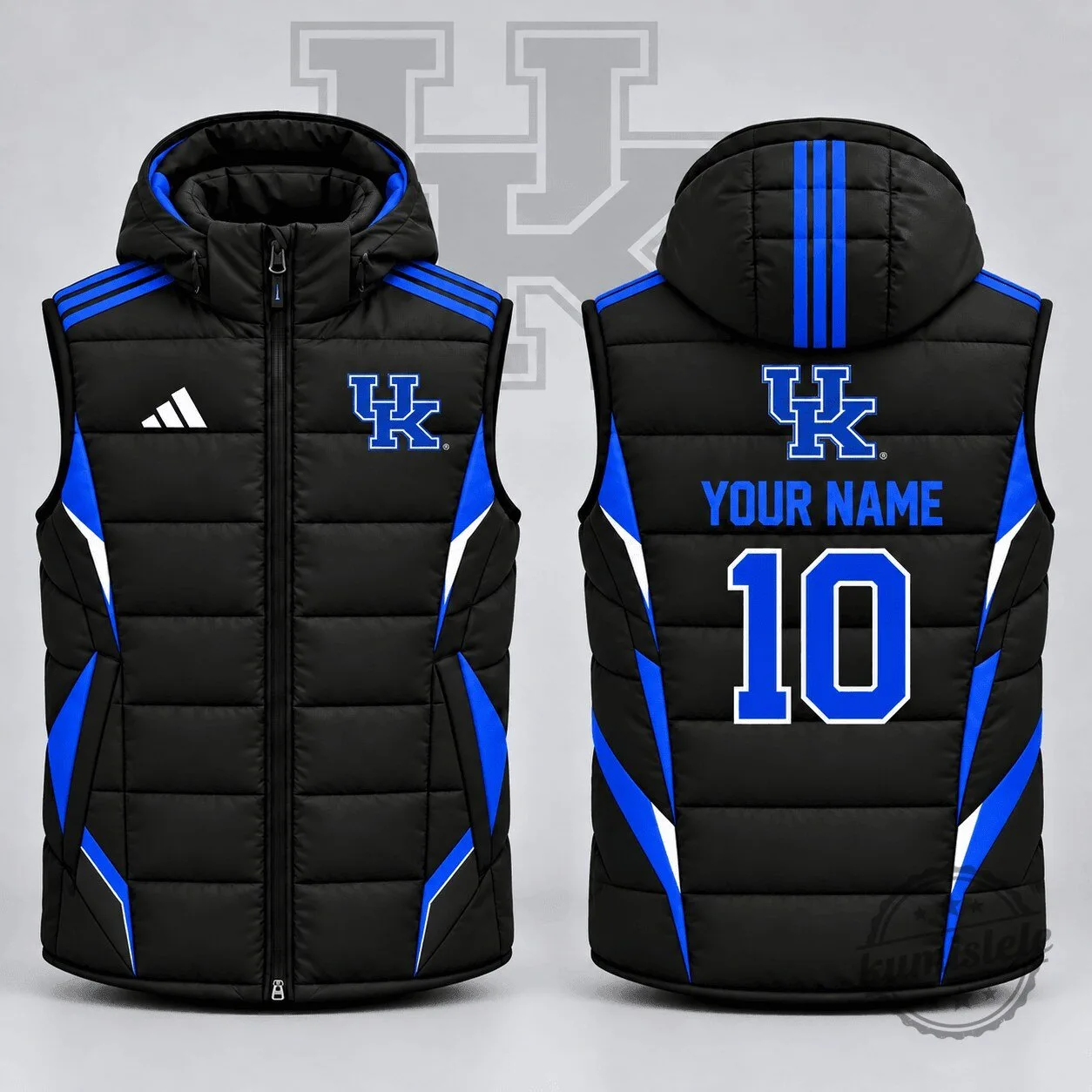 Kentucky Wildcats NCAA Stealth Velocity Custom Name Number Puffer Vest