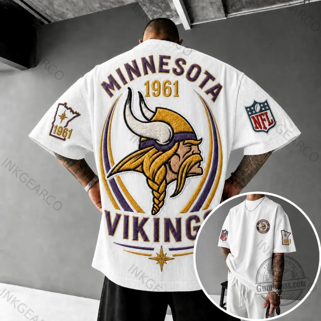 Minnesota Vikings 1961 NFL Football Team White T-Shirt Minnesota Vikings 1961 NFL Football Team White T-Shirt