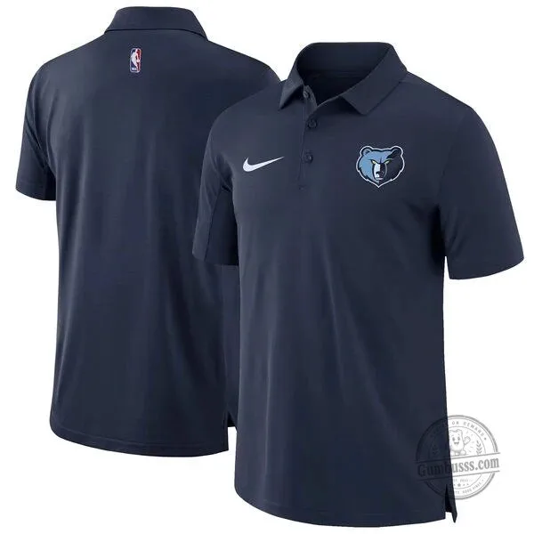 Memphis Grizzlies Nike Navy Blue Team Logo Performance Polo Shirt