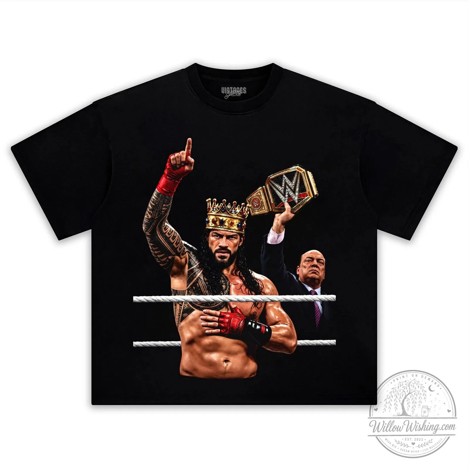 Roman Reigns The Tribal Chief WWE Championship Black T-Shirt