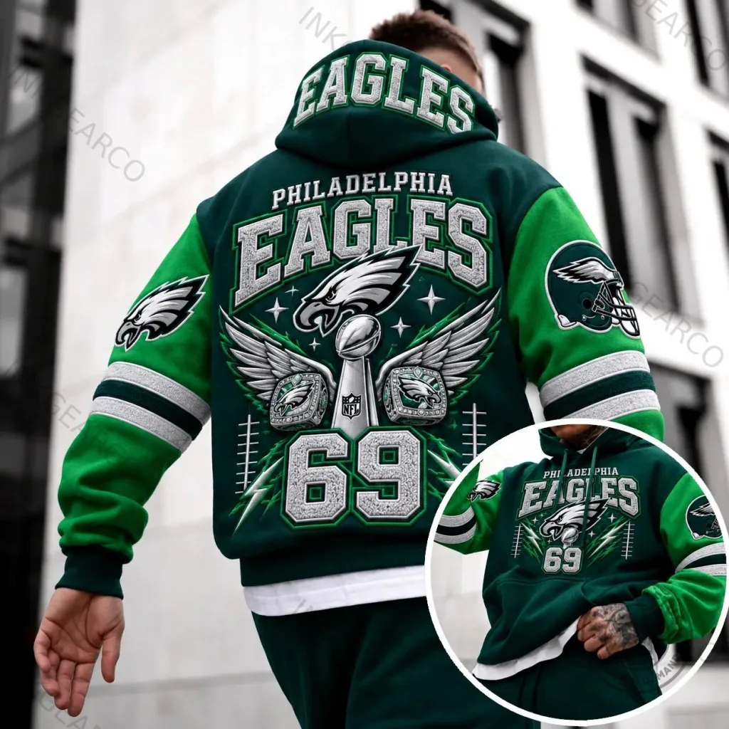 Commemorative Green Hoodie for Philadelphia Eagles Super Bowl Champions Commemorative Green Hoodie for Philadelphia Eagles Super Bowl Champions