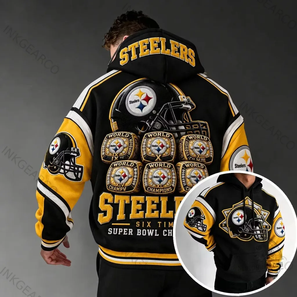 Hoodie Celebrating Six Super Bowl Championships of the Pittsburgh Steelers