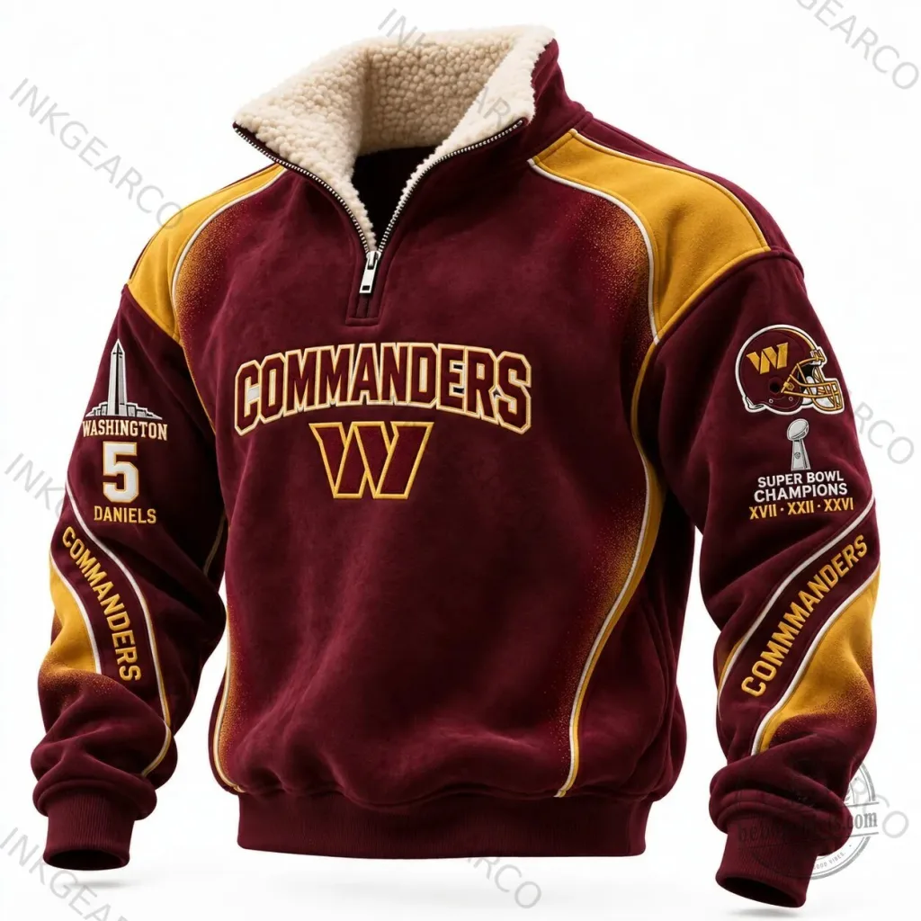 Washington Commanders Super Bowl Champions Quarter-Zip Fleece Sweatshirt Washington Commanders Super Bowl Champions Quarter-Zip Fleece Sweatshirt