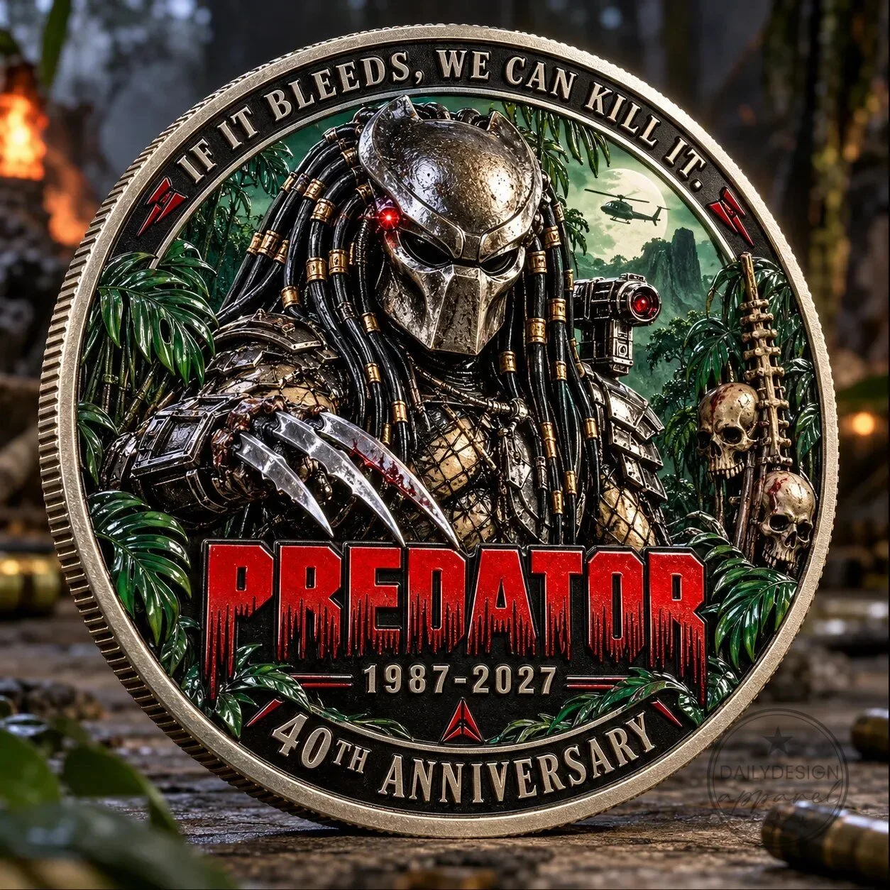 Predator 40th Anniversary Commemorative Coin - If It Bleeds We Can Kill It
