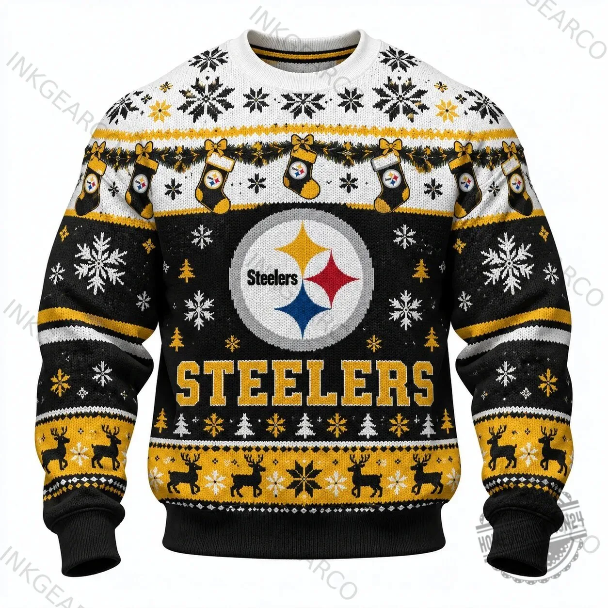 Pittsburgh Steelers NFL Ugly Christmas Sweater Holiday Sweatshirt