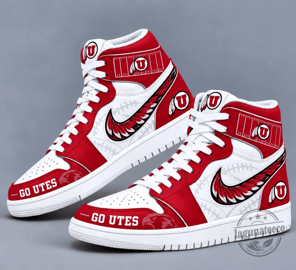 Utah Utes NCAA Team Spirit Custom Air Jordan 1 High Top Shoes Utah Utes NCAA Team Spirit Custom Air Jordan 1 High Top Shoes