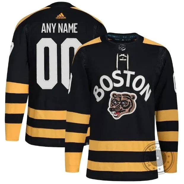 Boston Bruins 2023 Winter Classic Authentic Primegreen Custom Hockey Jersey