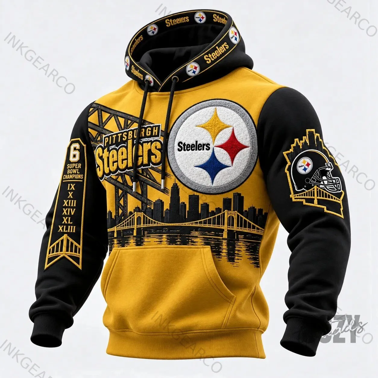 Hoodie for Pittsburgh Steelers: Super Bowl Champion Football Team Merchandise