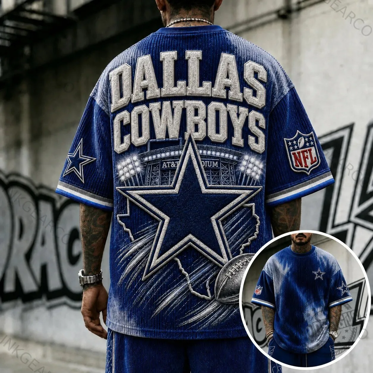 Dallas Cowboys NFL Football Team Corduroy T-Shirt 1 Dallas Cowboys NFL Football Team Corduroy T-Shirt