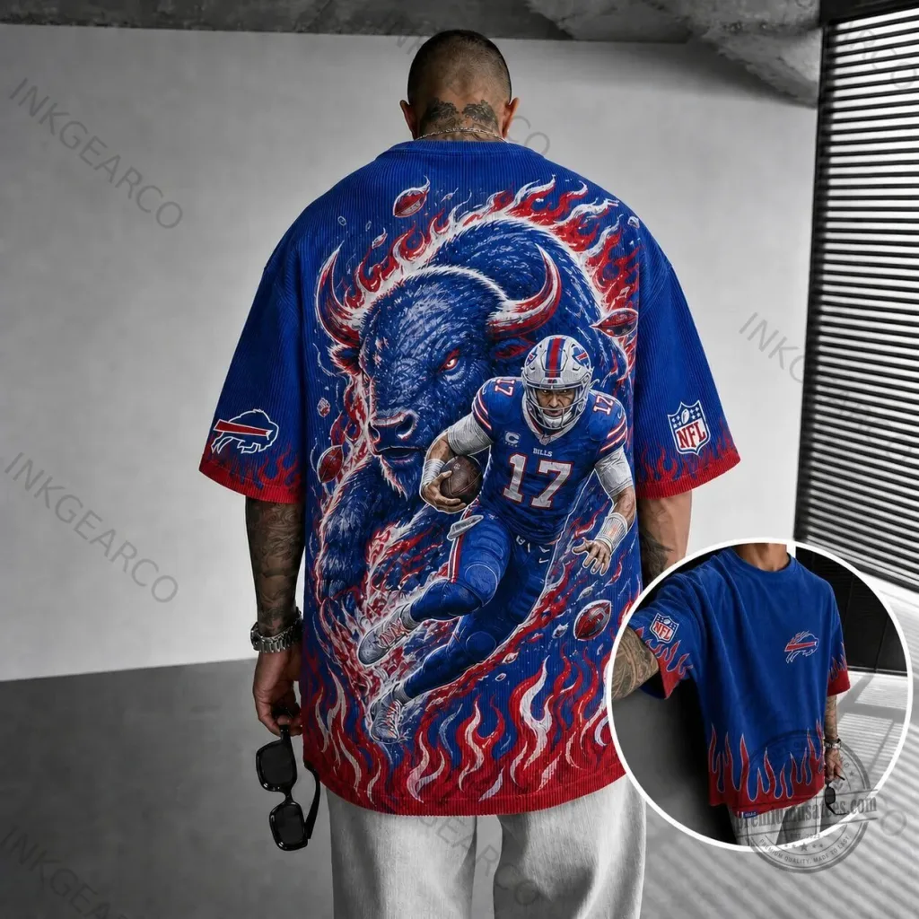 Buffalo Bills Josh Allen NFL Football Team Fan Art T-Shirt
