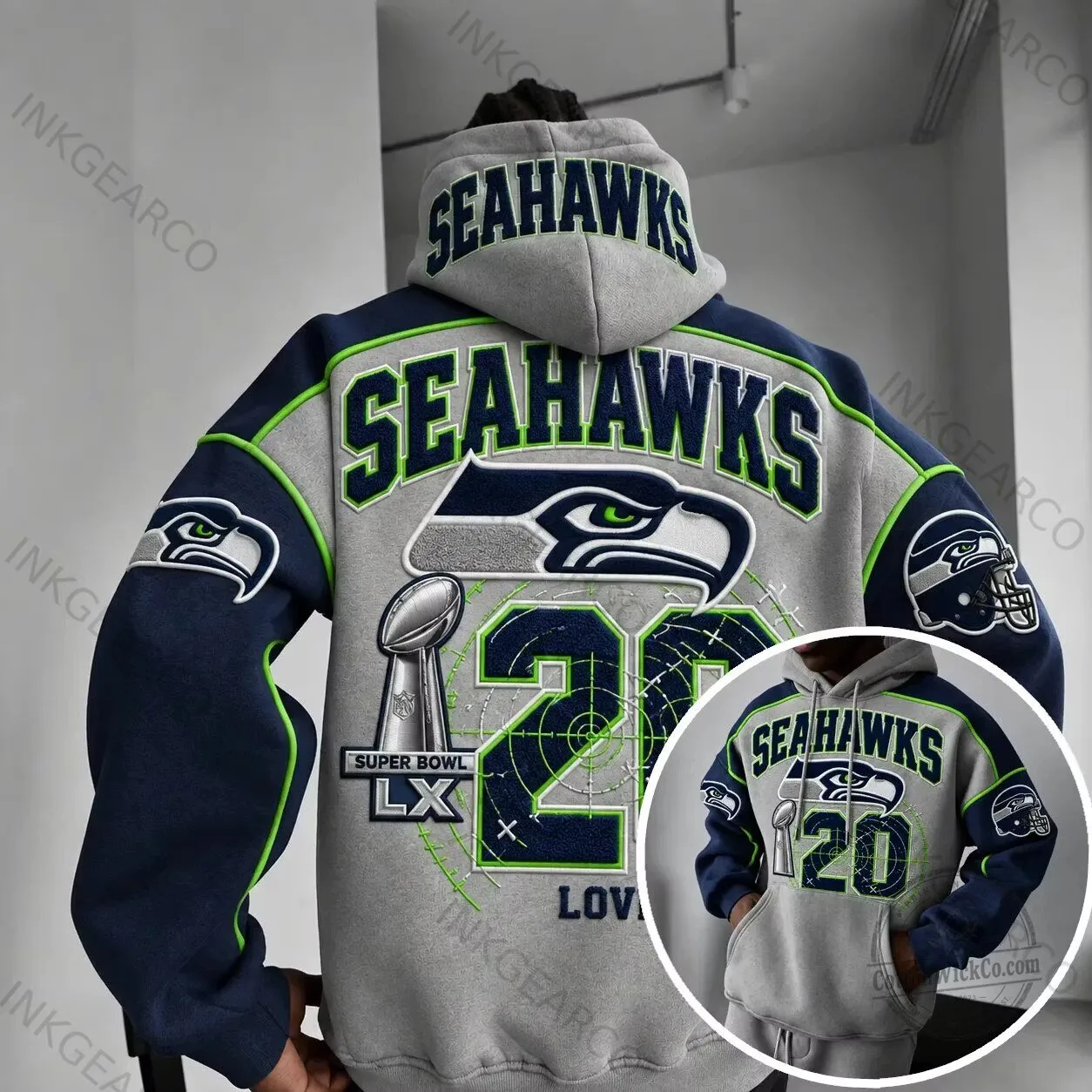 Seattle Seahawks Super Bowl LX Commemorative Fan Hoodie