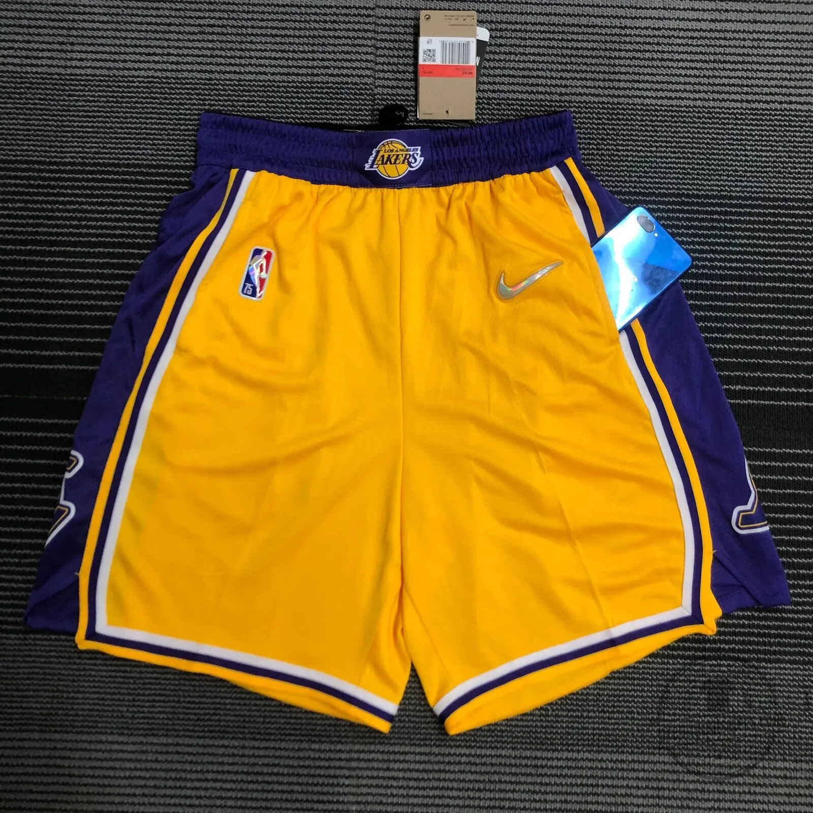 Los Angeles Lakers Icon Edition Diamond 75th Anniversary Basketball Shorts