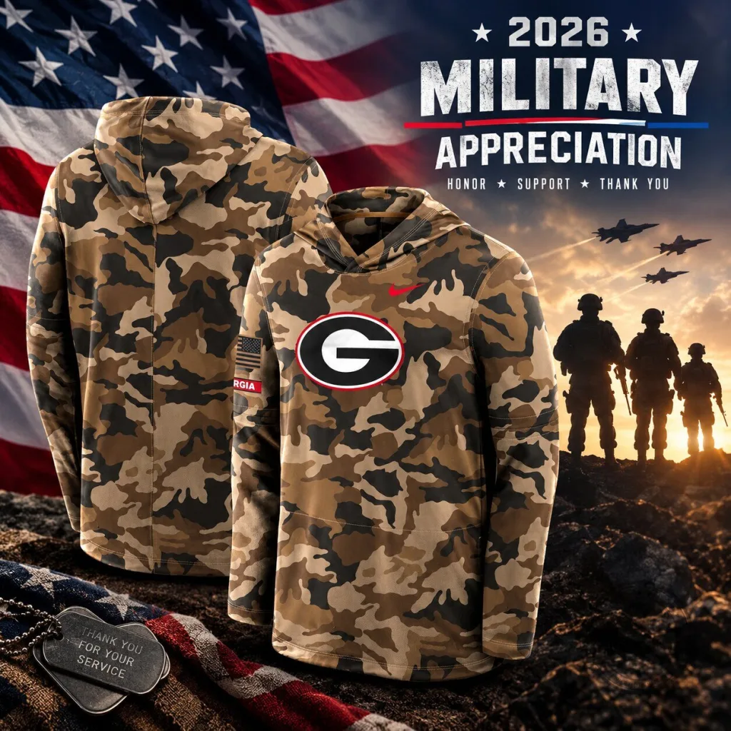 Georgia Bulldogs Military Appreciation Camouflage Hoodie Georgia Bulldogs Military Appreciation Camouflage Hoodie
