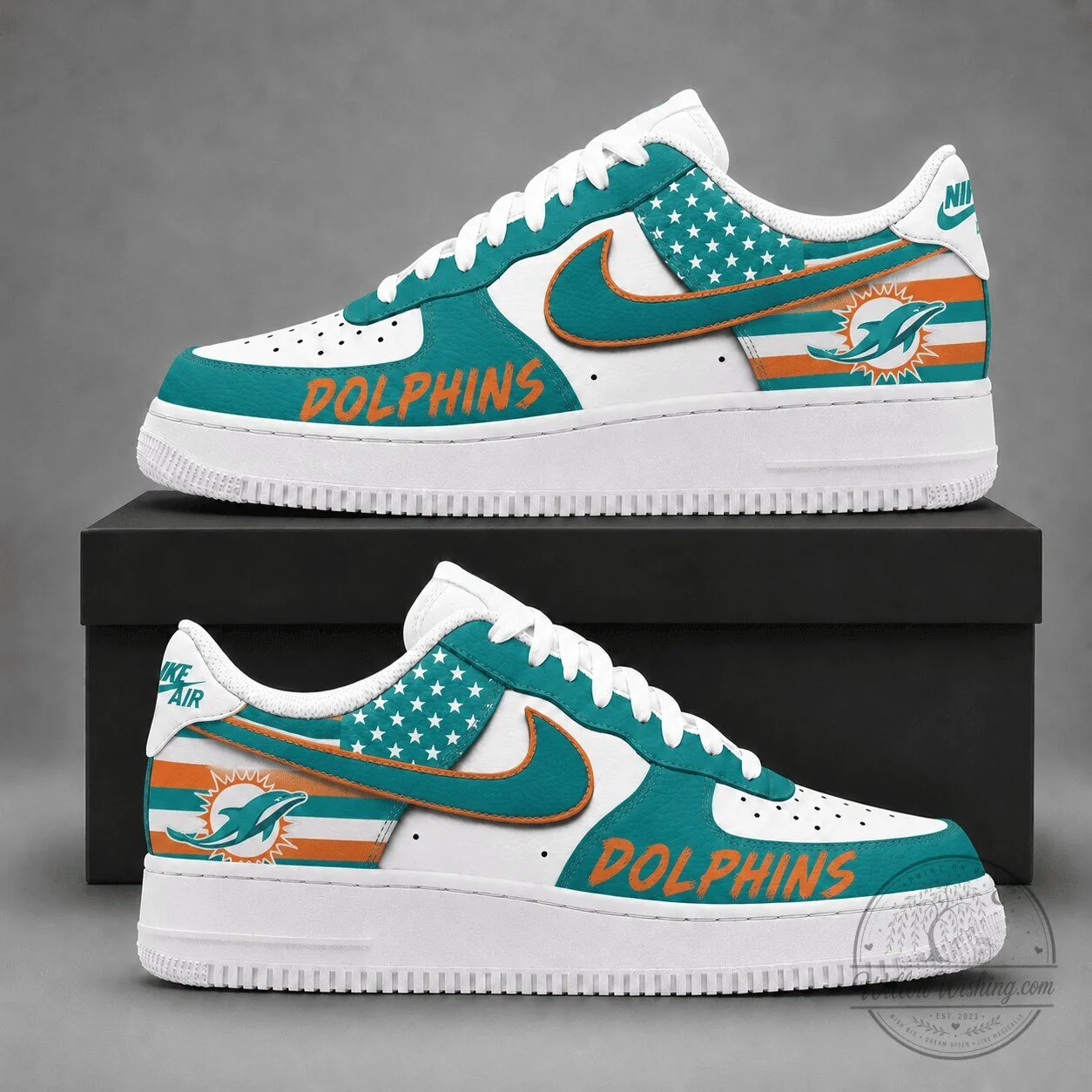 Miami Dolphins American Football Team Custom Printed Sneakers Shoes