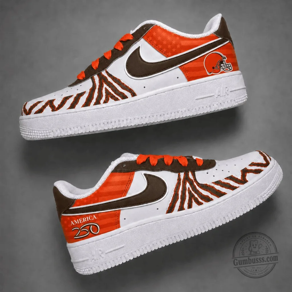 Cleveland Browns NFL Football Team America 250 Years Of Freedom Custom Shoes Cleveland Browns NFL Football Team America 250 Years Of Freedom Custom Shoes