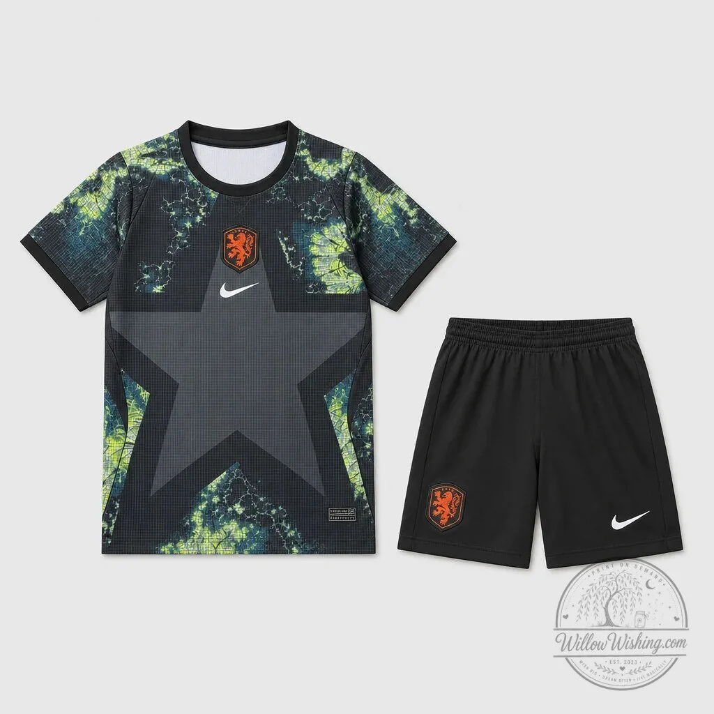 Netherlands National Football Team Goalkeeper Kids Jersey Kit