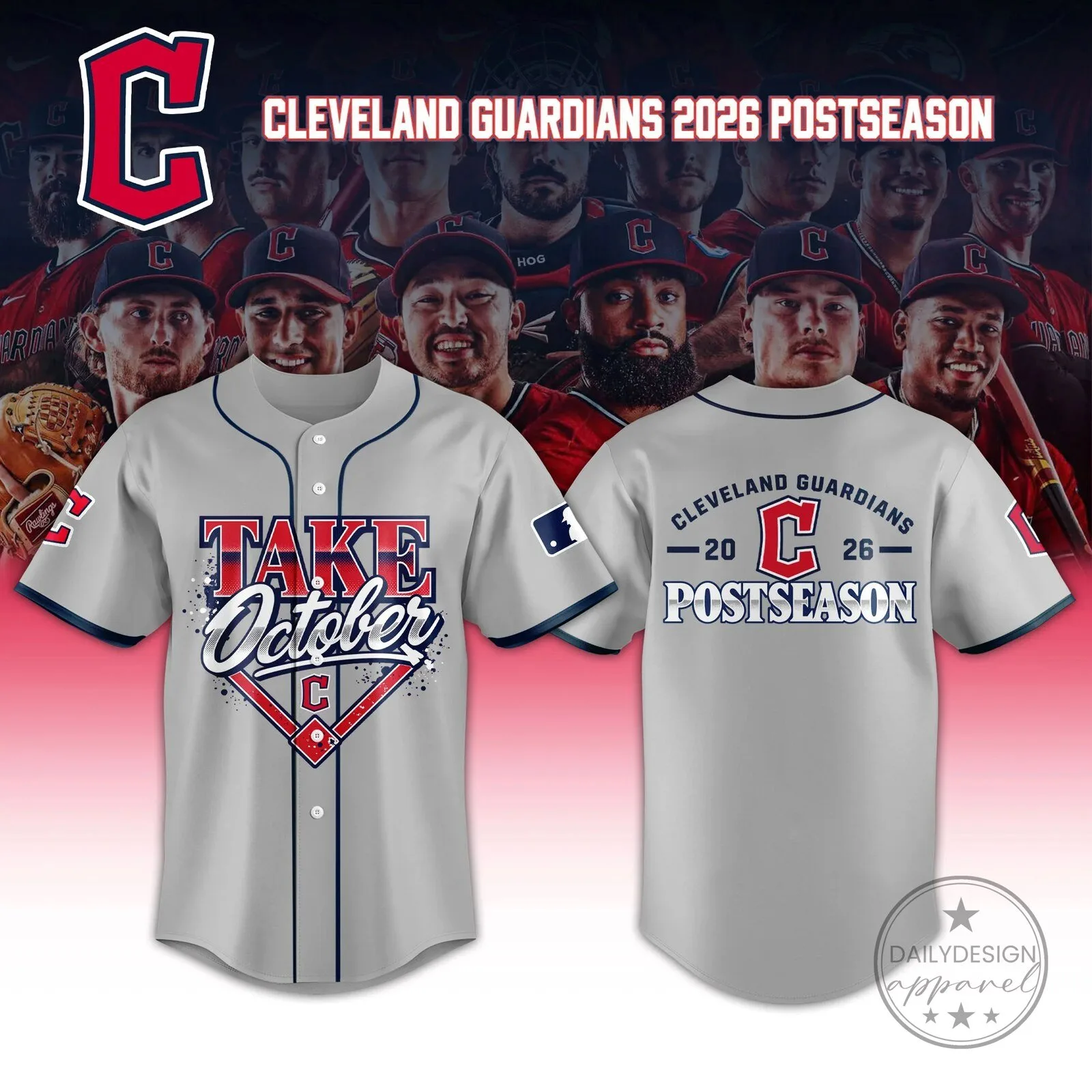 2026 October Baseball Jersey - Cleveland Guardians Postseason Take
