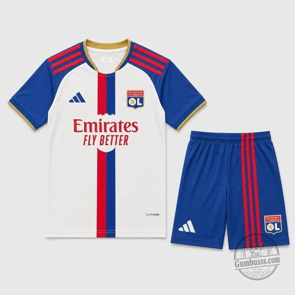 Olympique Lyonnais Home Kit Youth Football Jersey 2 Olympique Lyonnais Home Kit Youth Football Jersey