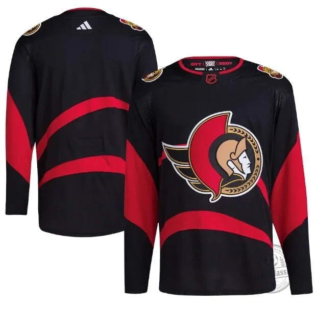 Ottawa Senators Reverse Retro 2.0 Black Ice Hockey Fan Jersey