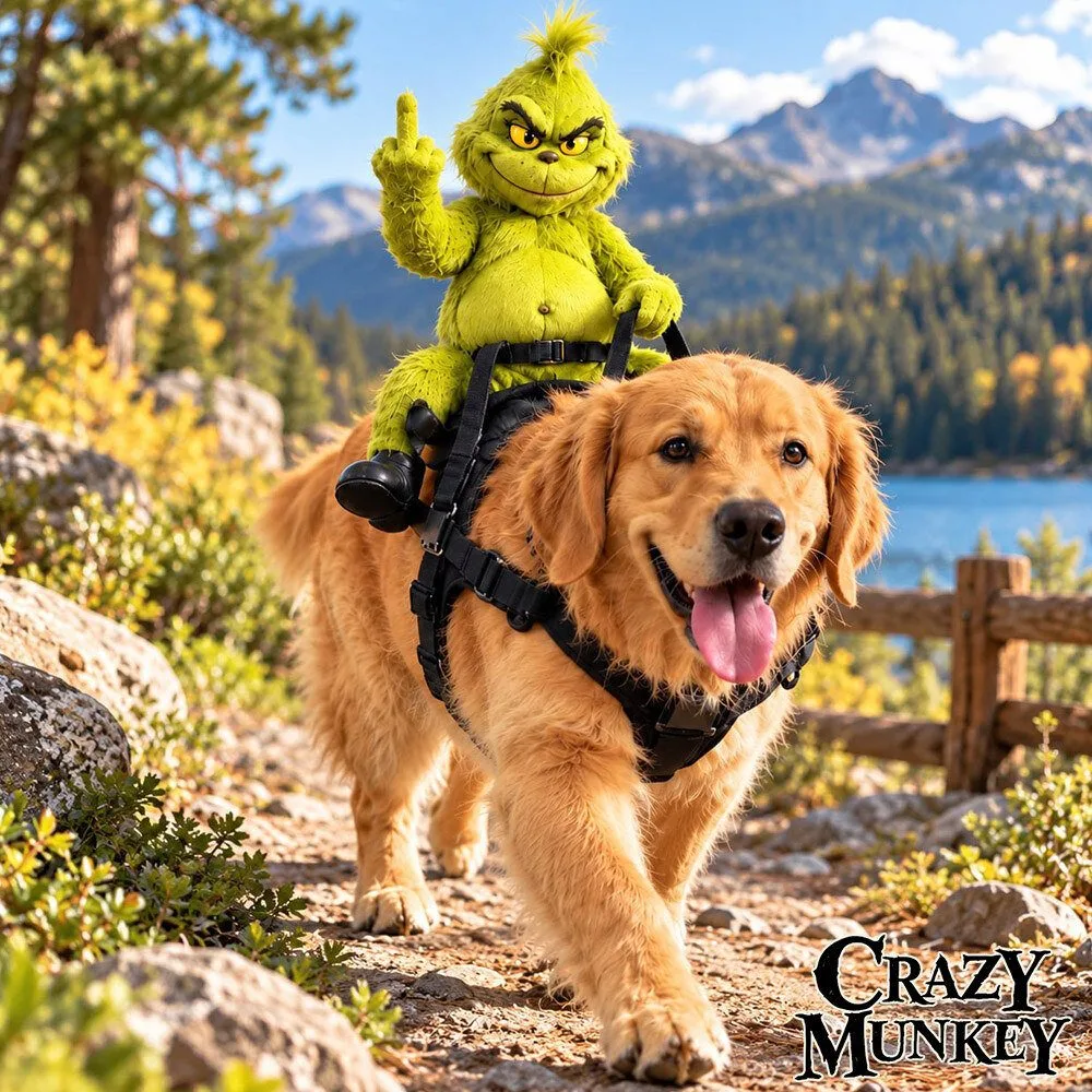 Grinch Rider Funny Christmas Dog Cat Costume Harness | Accessories