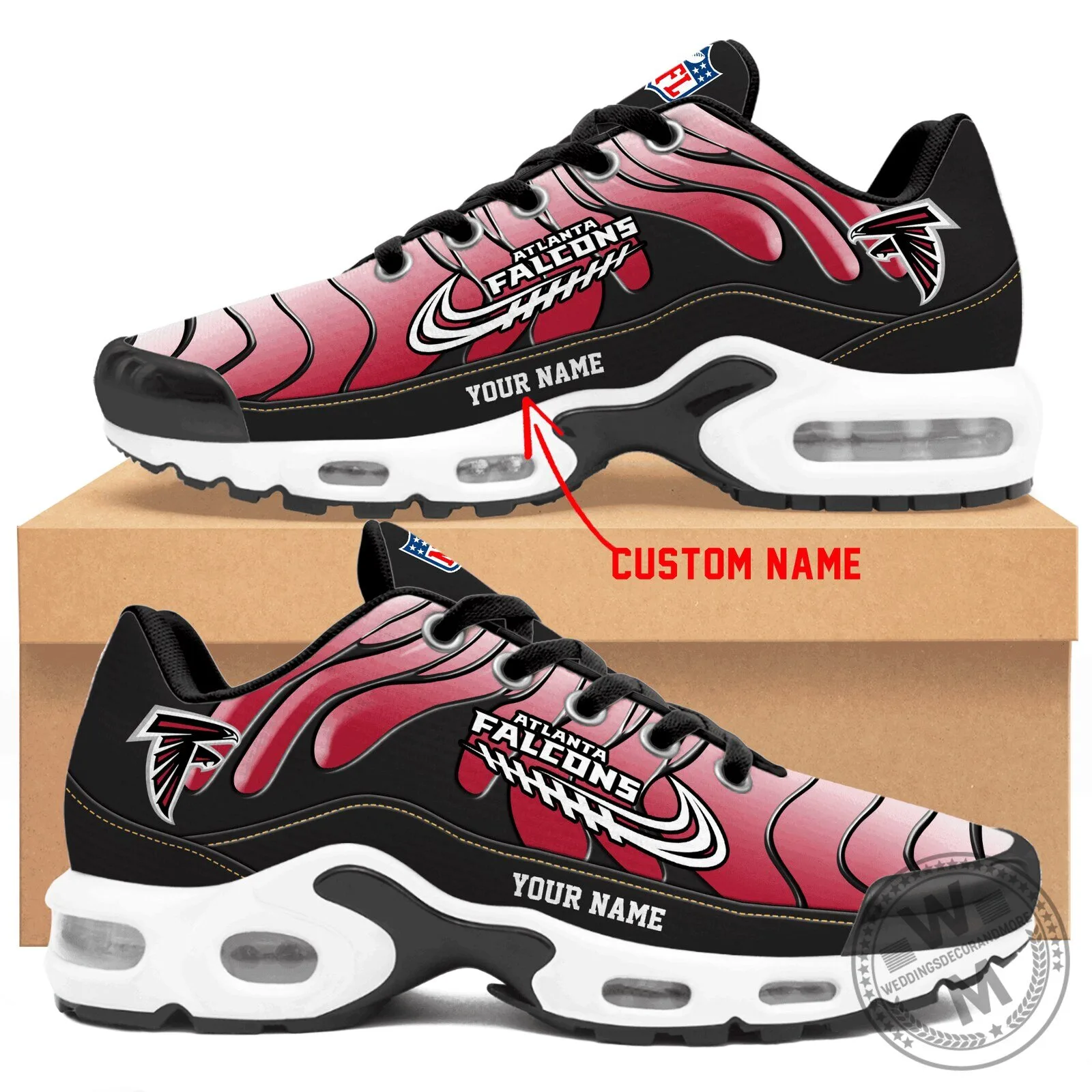 Atlanta Falcons Custom Name Air Max Shoes 1 Atlanta Falcons Custom Name Air Max Shoes