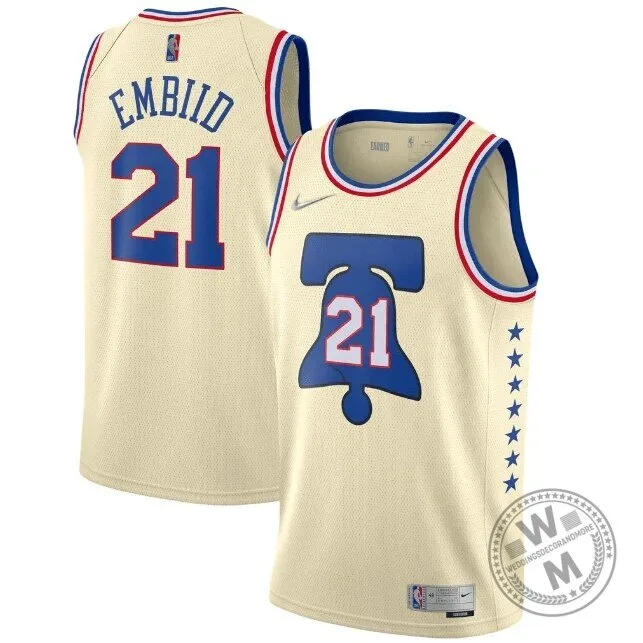 Philadelphia 76ers Joel Embiid Earned Edition 2021 Basketball Jersey