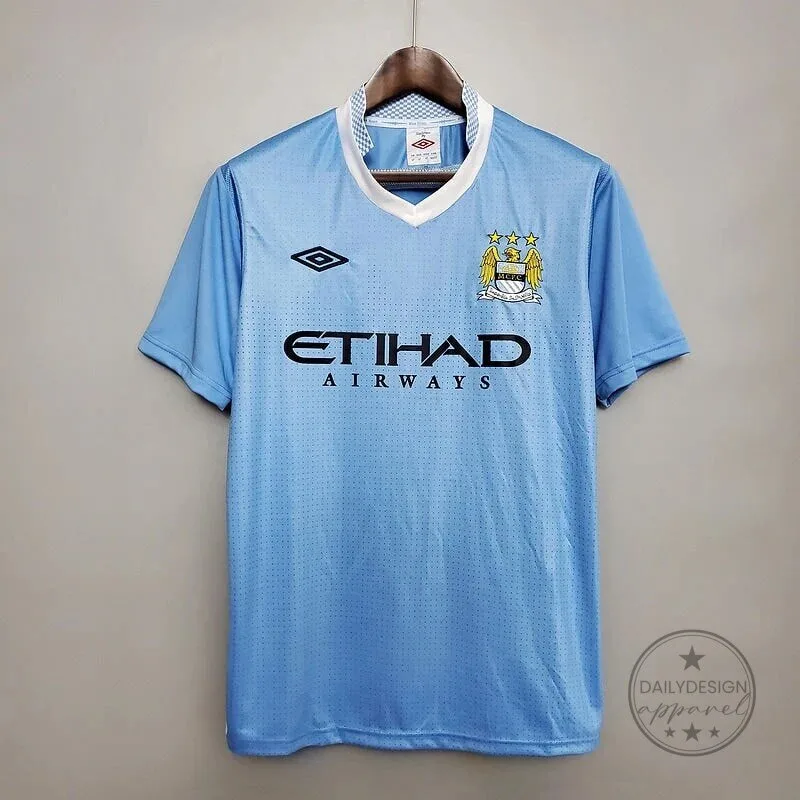 Manchester City 2011-2012 Home Retro Football Jersey