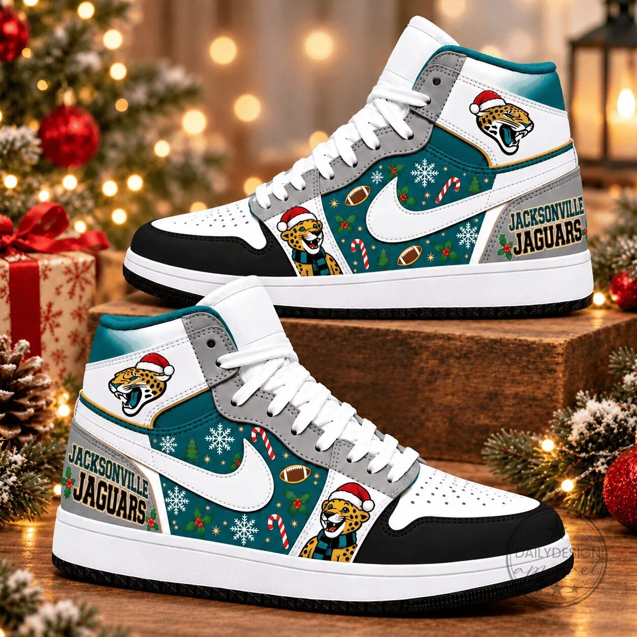 Jacksonville Jaguars Christmas Holiday High Top Sneakers