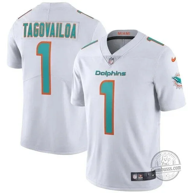 Miami Dolphins Tua Tagovailoa White Football Jersey 1 Miami Dolphins Tua Tagovailoa White Football Jersey