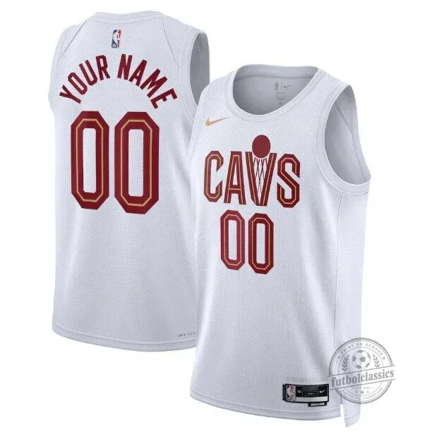 Cleveland Cavaliers Association Edition White Custom Basketball Jersey