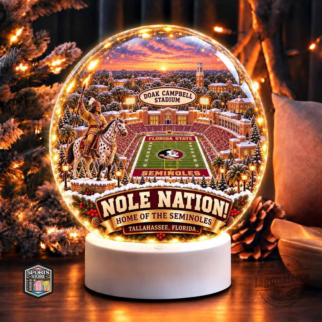 Florida State Seminoles Doak Campbell Stadium Nole Nation Snow Globe