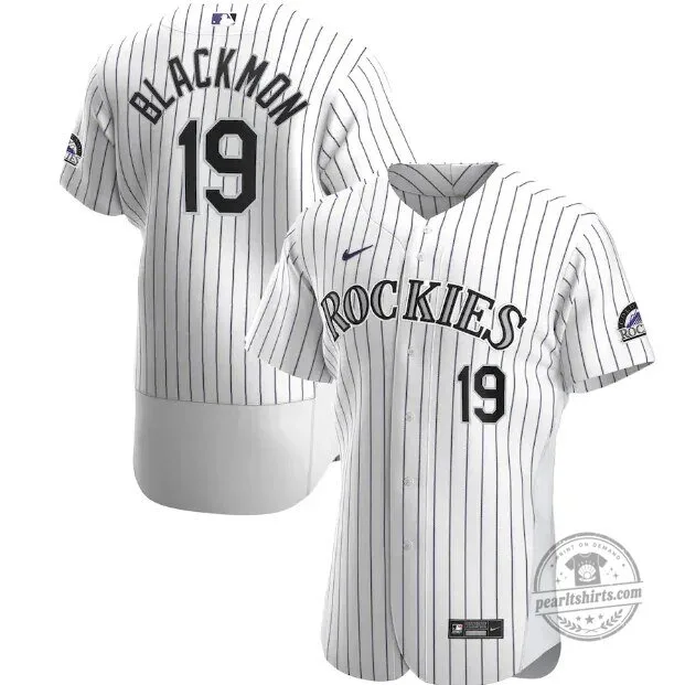 Colorado Rockies Charlie Blackmon White Pinstripe Baseball Jersey