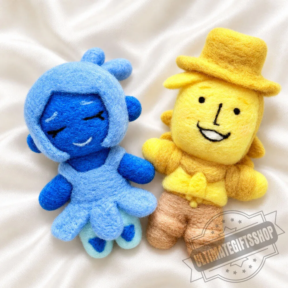 Deltarune Tomorrow Blue and Yellow Needle Felt Plushies 3 Deltarune Tomorrow Blue and Yellow Needle Felt Plushies