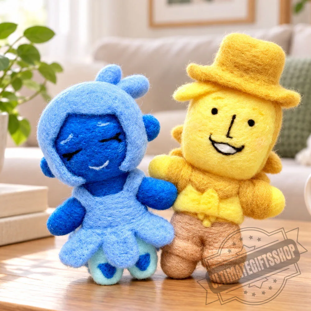 Deltarune Tomorrow Blue and Yellow Needle Felt Plushies 4 Deltarune Tomorrow Blue and Yellow Needle Felt Plushies