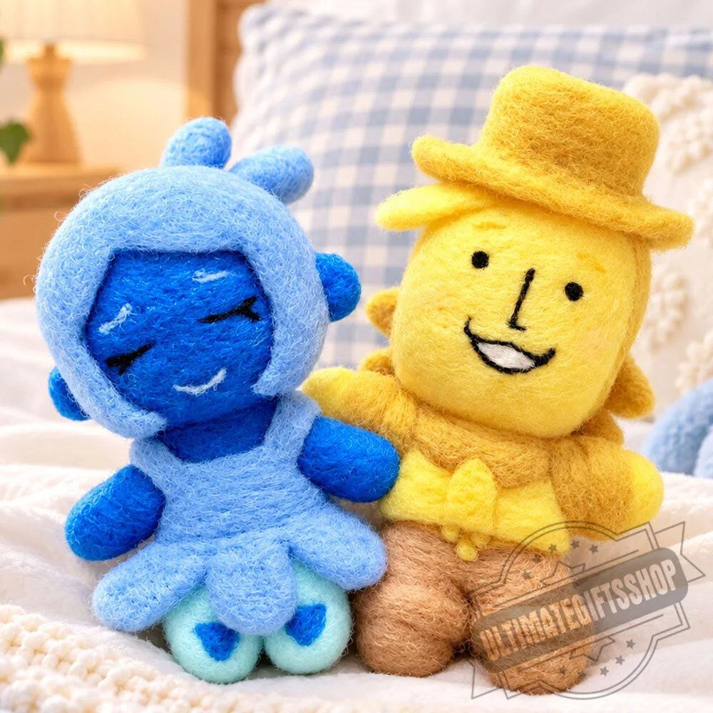 Deltarune Tomorrow Blue and Yellow Needle Felt Plushies 5 Deltarune Tomorrow Blue and Yellow Needle Felt Plushies