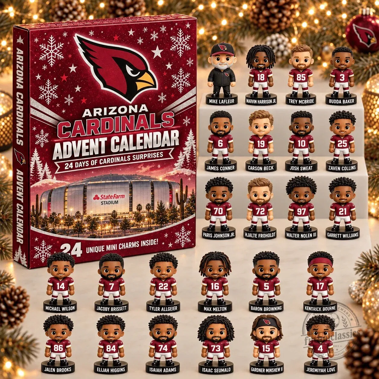 Arizona Cardinals Football Team 24 Days of Surprises Advent Calendar