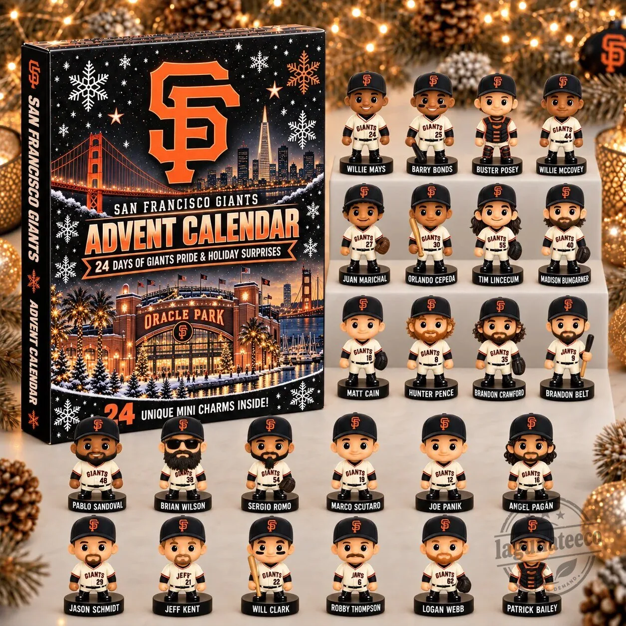 San Francisco Giants Baseball Team 24 Days of Surprises Advent Calendar