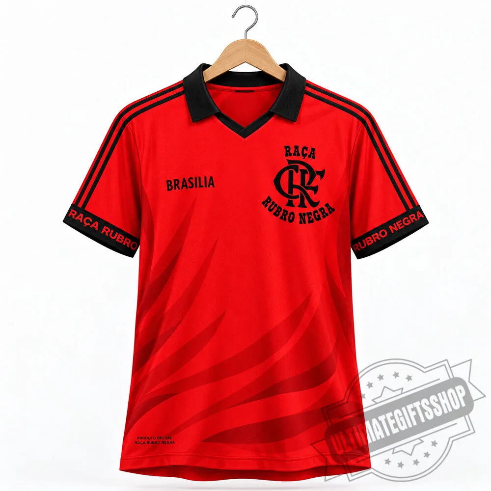 Flamengo Raça Rubro Negra Brasília Red Soccer Jersey Shirt