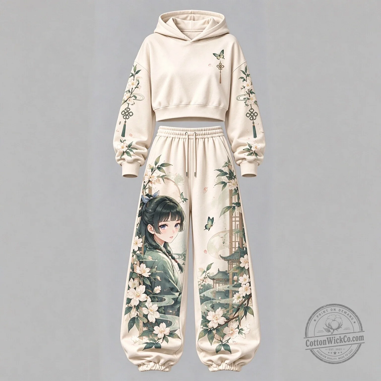 Maomao Anime Jogger Pants and Cropped Hoodie Set from The Apothecary Diaries