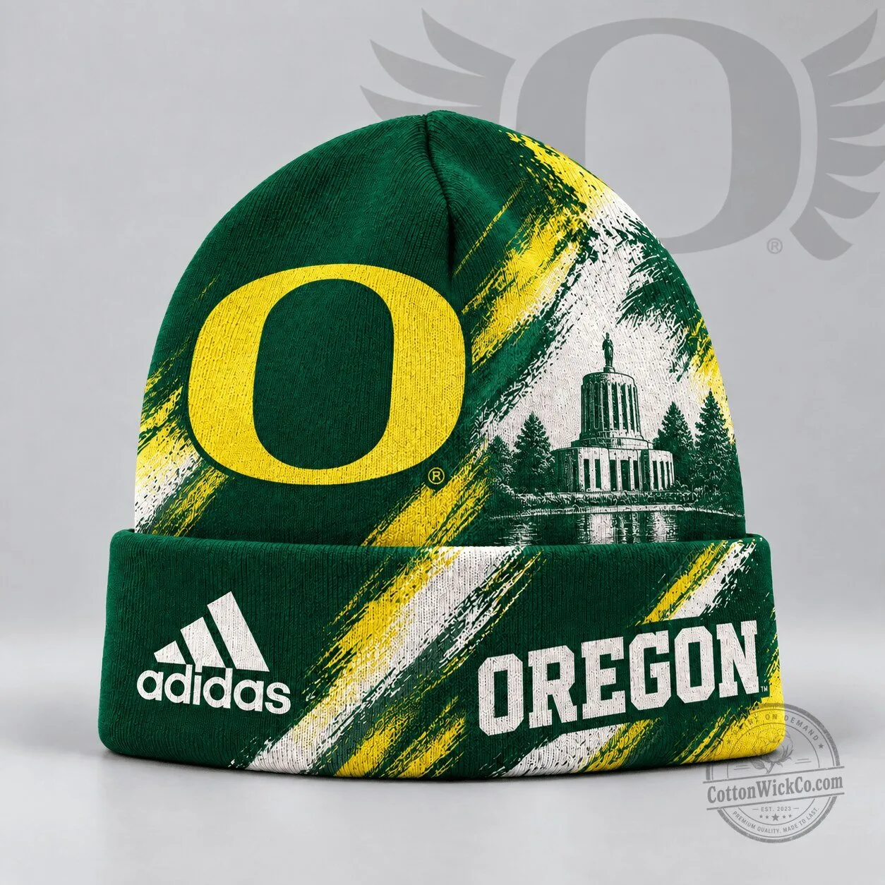 Portable Door Security Lock for Hotel Rooms and Apartments, Travel Ready 4 Oregon Ducks NCAA Varsity Brushstroke Knit Cuffed Beanie Hat