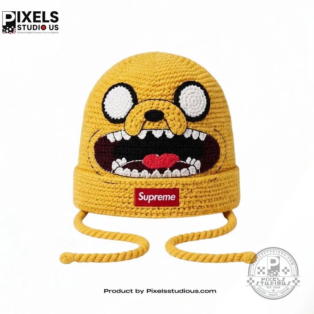 Adventure Time Jake the Dog Crochet Beanie Hat