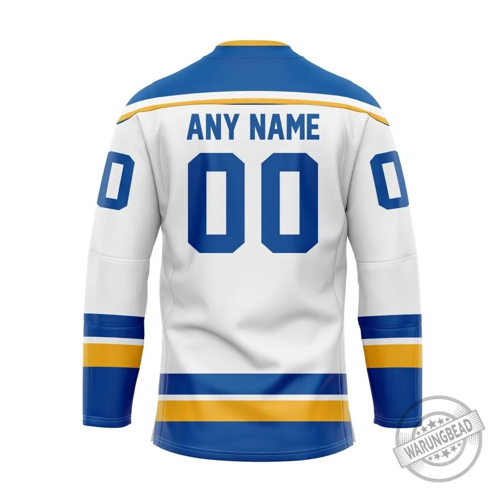 Roanoke Rail Yard Dawgs Personalized White and Blue Hockey Jersey 3 Roanoke Rail Yard Dawgs Personalized White and Blue Hockey Jersey
