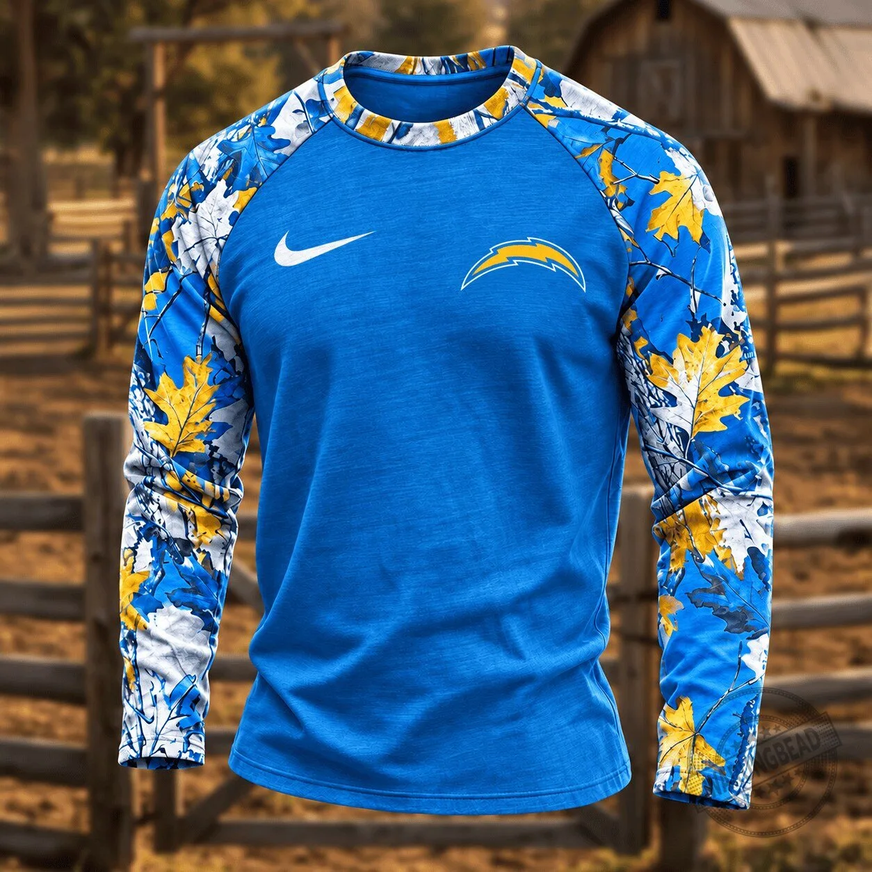 Los Angeles Chargers NFL Camouflage Hunting Long Sleeve Shirt for Men