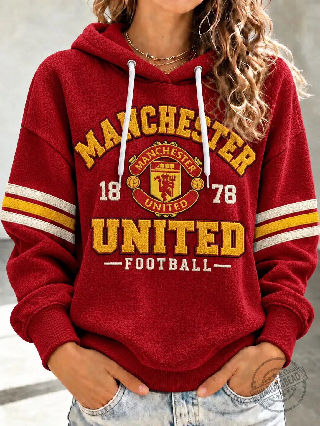 Manchester United Football Club 1978 Red Women's Pullover Hoodie