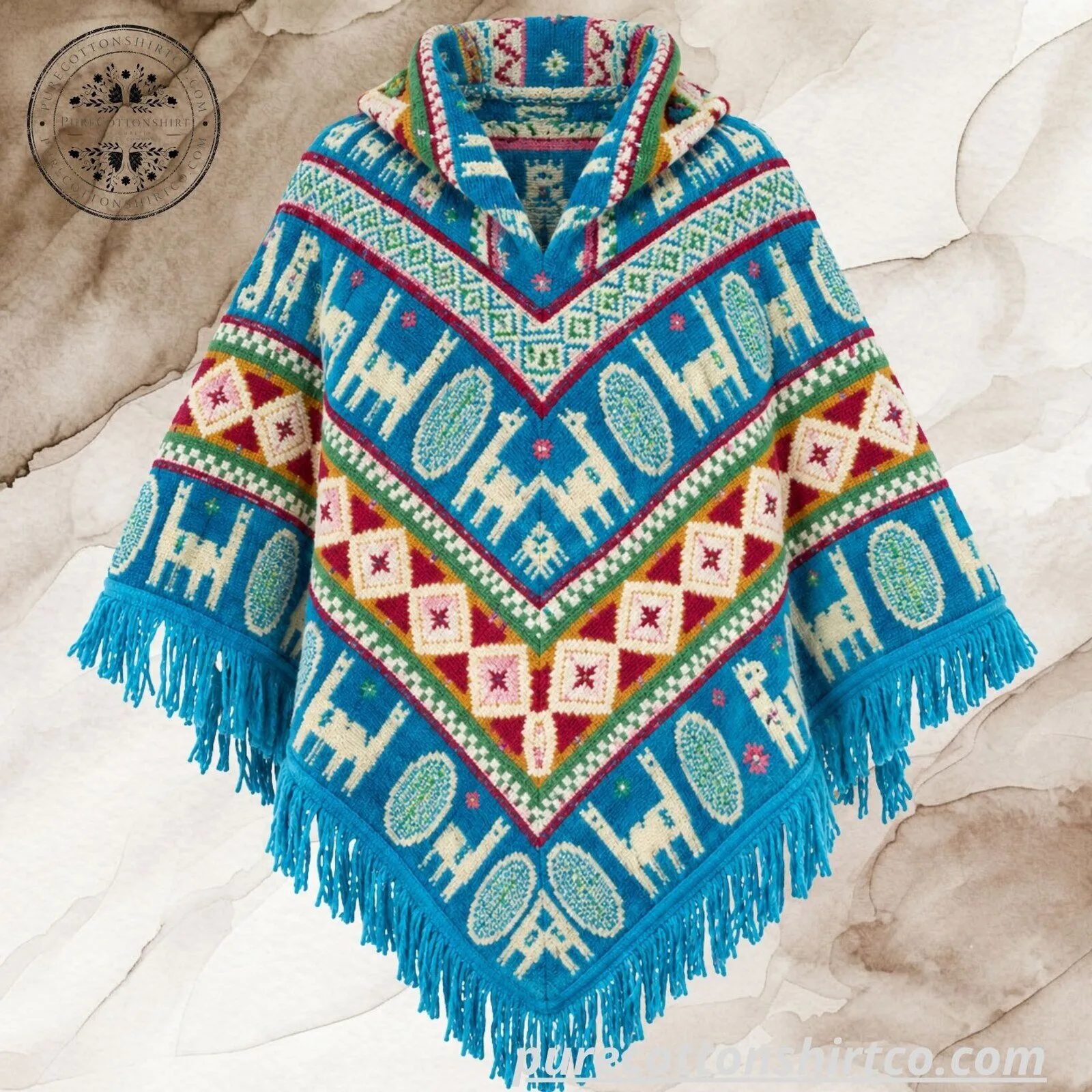 BTS J-Hope Blue Patterned Poncho - BTS WORLD TOUR 'ARIRANG' IN LIMA 7 BTS J-Hope Blue Patterned Poncho - BTS WORLD TOUR